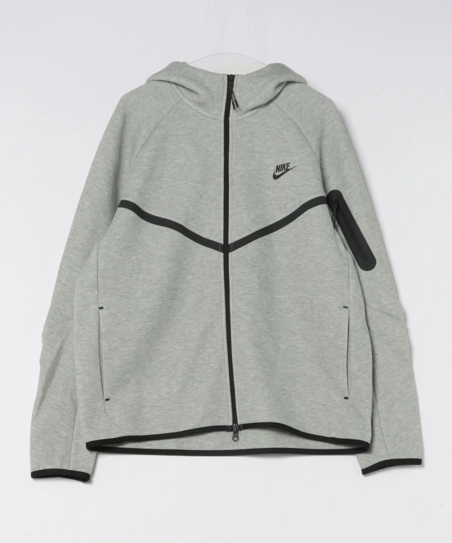 Толстовка NIKE M TCH FLC FZ HOODIE Sweatshirt HV0950 063D GR H/BLK