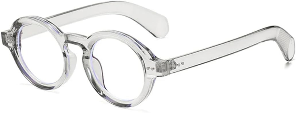 

Солнцезащитные очки для мужчин и женщин - защита от УФ-излучения UV400 - круглые заклепки, декор в стиле панк с леопардовым принтом, для занятий спортом на открытом воздухе и вождения DSVIGF, Grey Clear