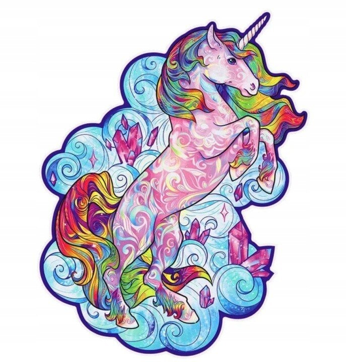 

Деревянный пазл для взрослых Красочный единорог Unicorn M Pan i Pani Gadżet