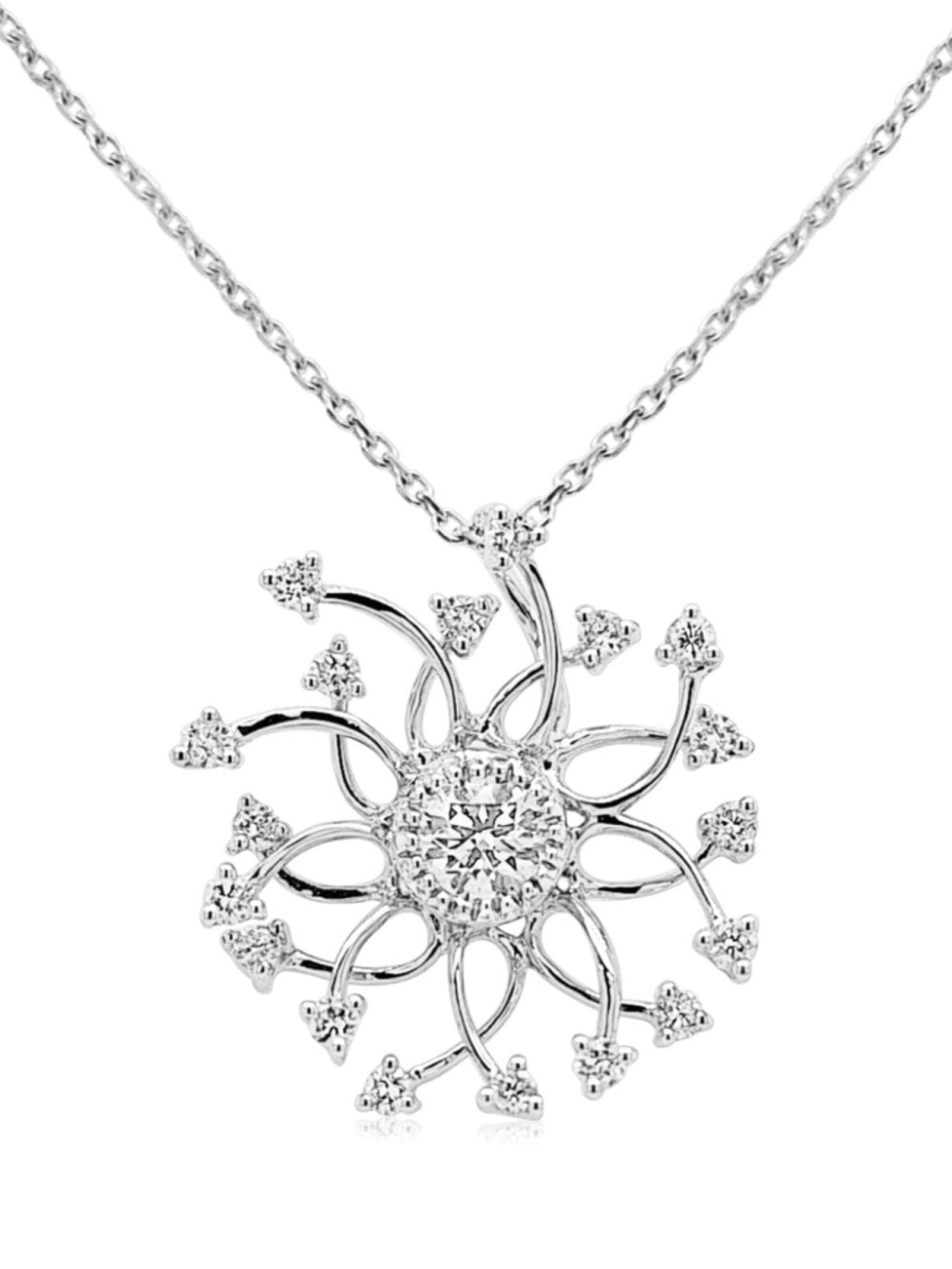 

Колье из белого золота с бриллиантами HYT Jewelry, серебряный