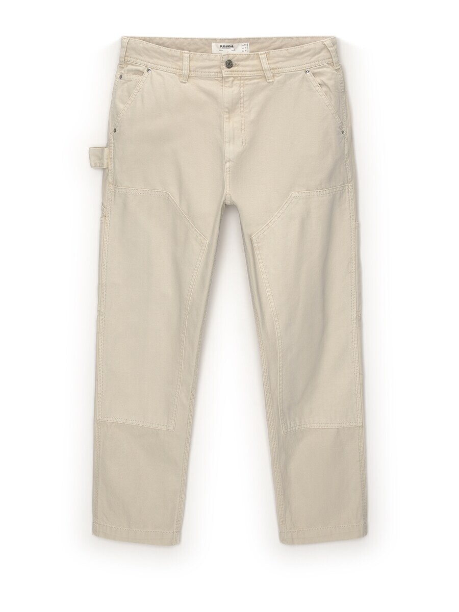 

Брюки-карго Pull&Bear Loose fit Cargo Pants, натуральный белый