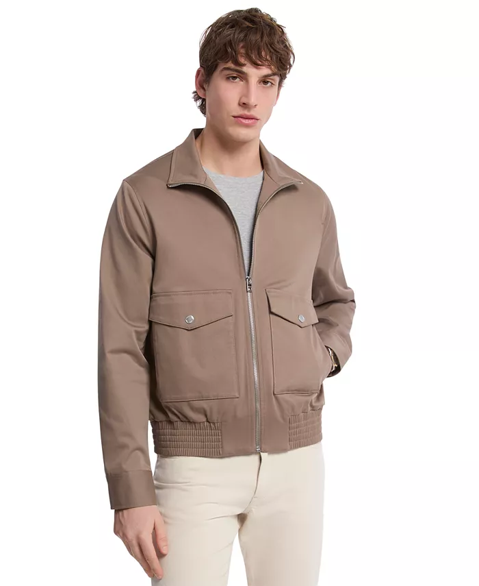 

Мужская облегченная куртка Harrington на молнии с длинными рукавами Michael Kors, коричневый