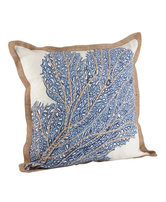 

Декоративная подушка Sea Fan Coral, 20 x 20 дюймов Saro Lifestyle, синий