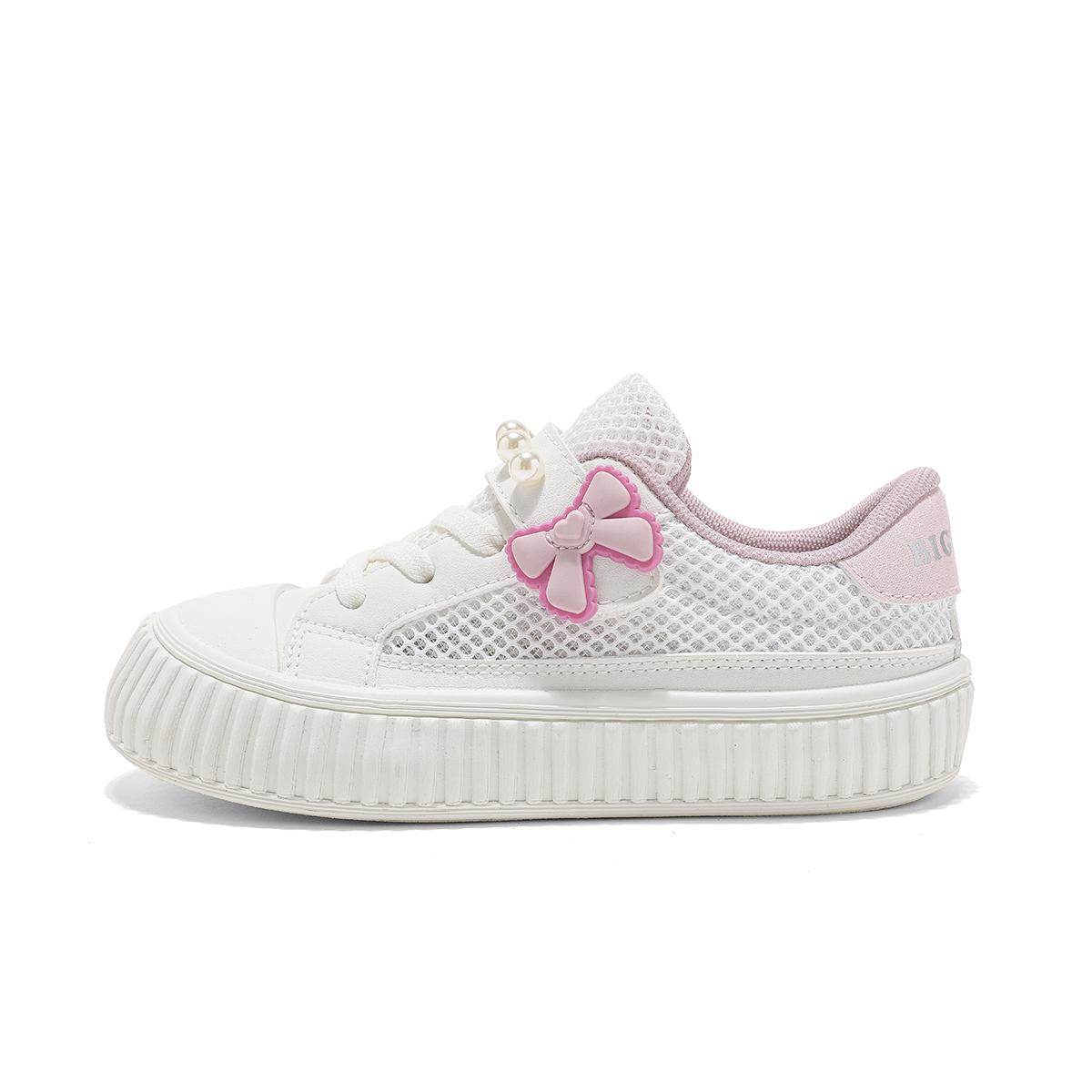 

Износостойкие низкие скейтерские кроссовки для детей Kids' BIG WASP, бежевый/розовый