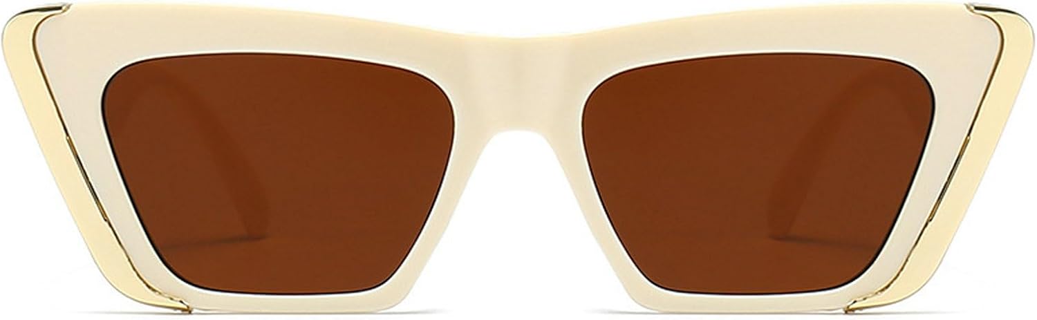 

Модные солнцезащитные очки для женщин в стиле ретро, ​​большие квадратные солнцезащитные очки «кошачий глаз» с защитой от УФ-излучения, в стиле 80-х и 90-х mincl, Beige Brown