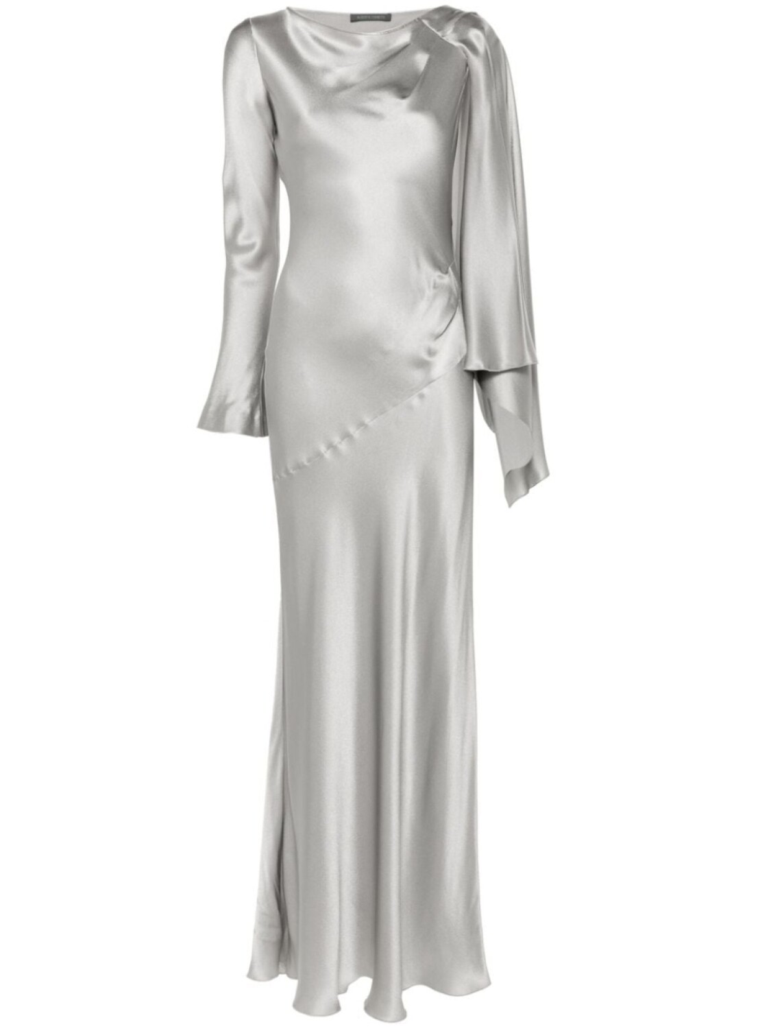 

Alberta Ferretti атласное платье асимметричного кроя, серый