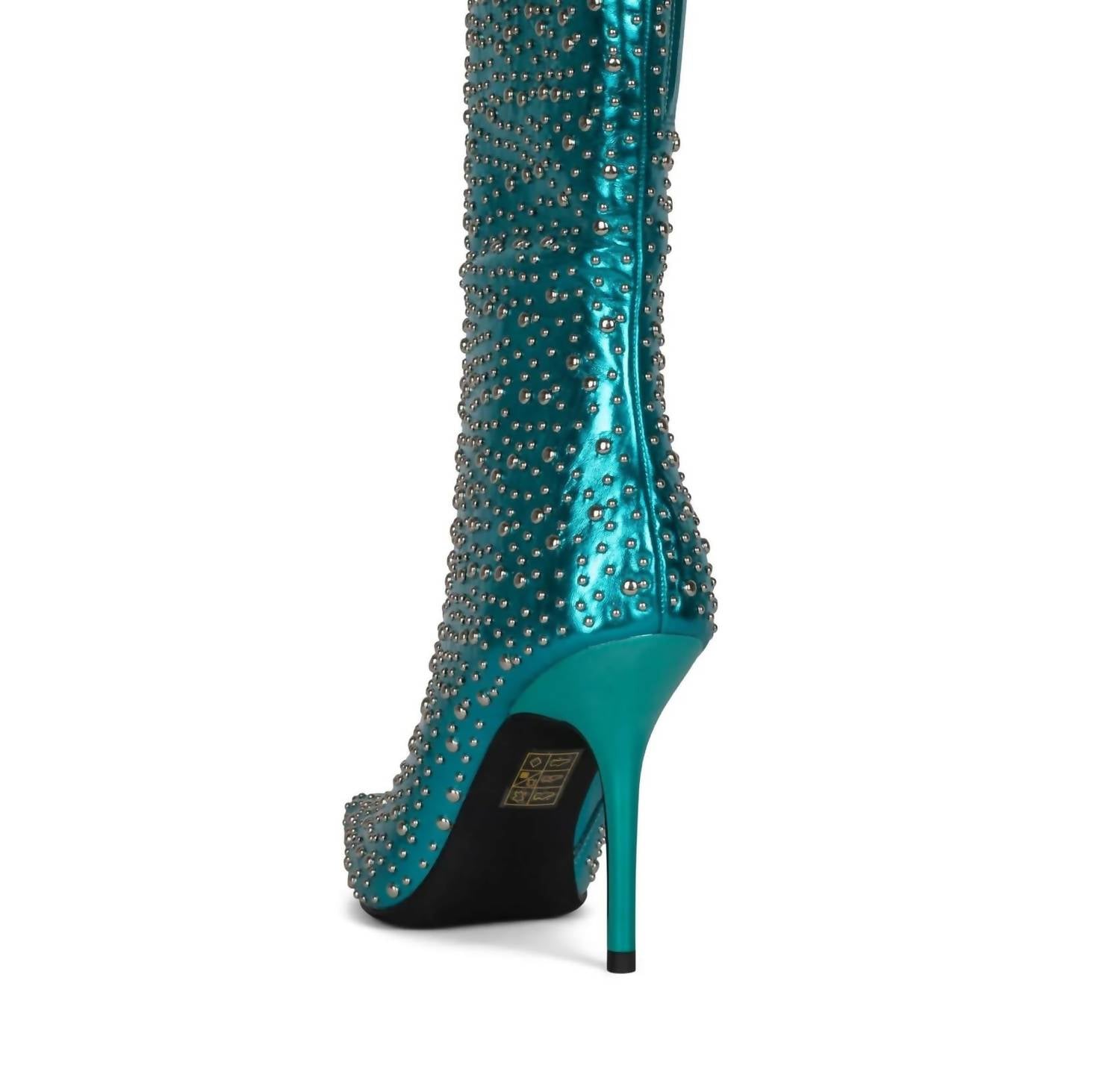 Ботинки Iconic-E Stiletto Boot в цвете Teal Silver Metallic Jeffrey Campbell — фото 2