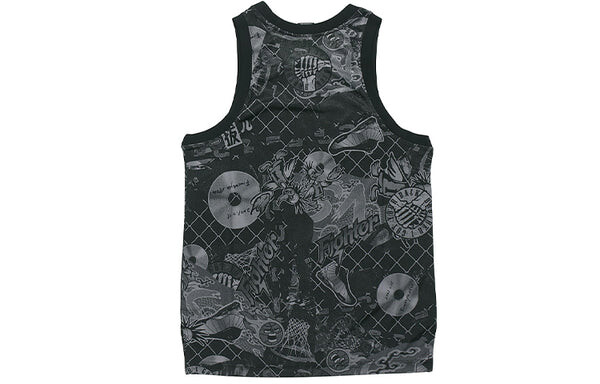 Спортивная футболка street graffiti basketball sports vest black Nike, черный — фото 2
