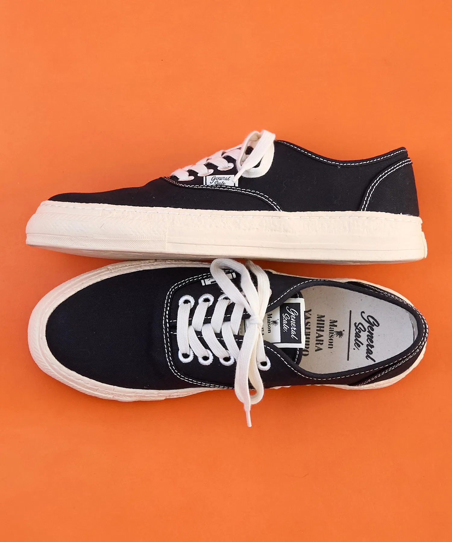 Унисекс кеды Maison MIHARA YASUHIRO KIEFER Canvas Low-Top чёрные