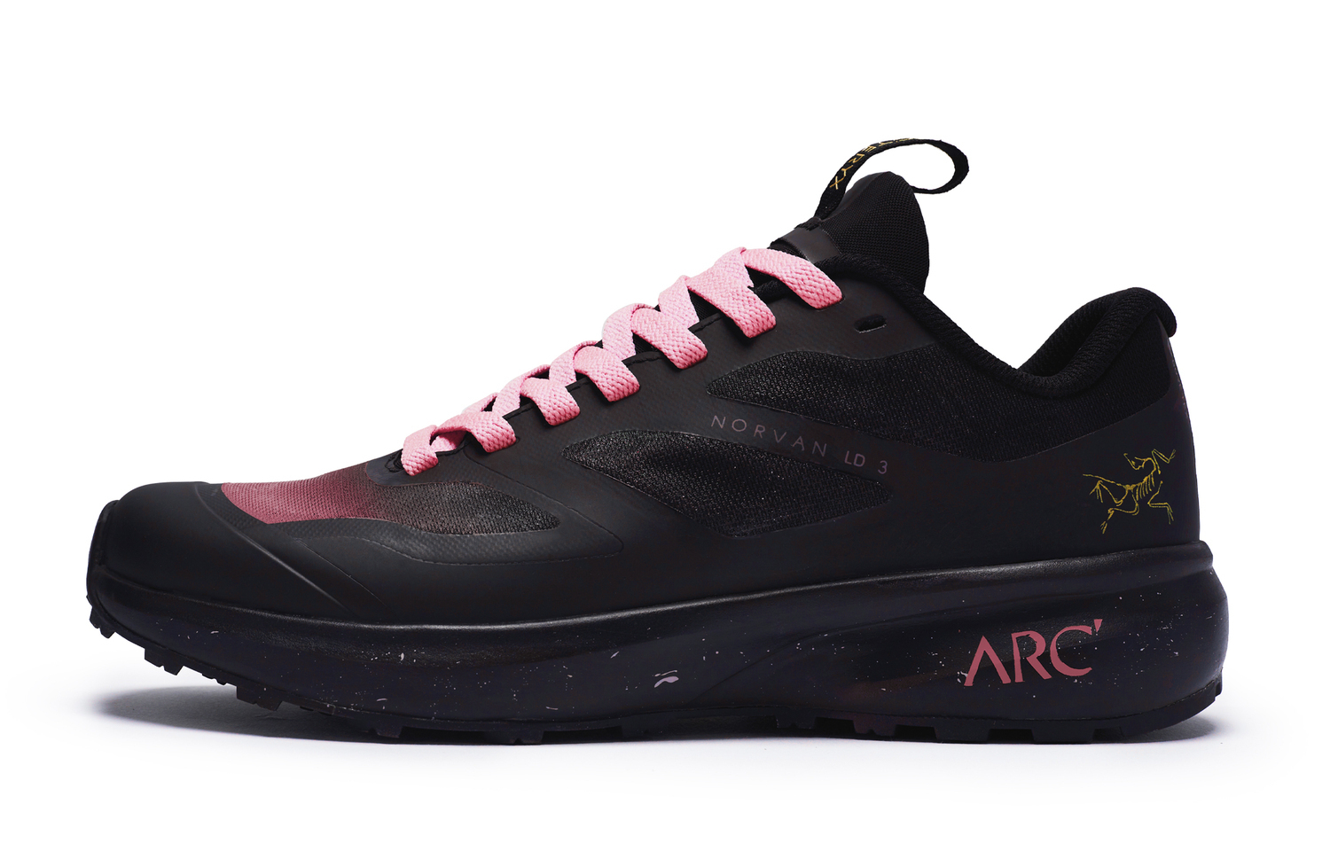 Norvan LD 3 Антискользящие Износостойкие Низкие Беговые Кроссовки Женские Black Rose Red Arcteryx — фото 2