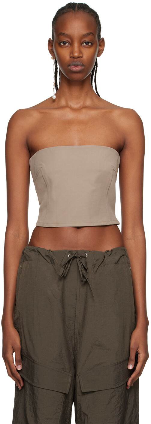 

SSENSE Work Capsule - топ-труба Taupe Audrey Paris Georgia