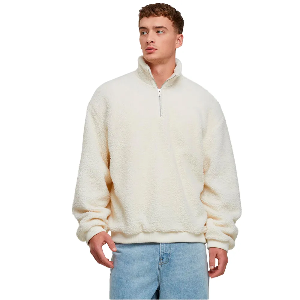 

Свитер Urban Classics Oversized Teddy half zip, бежевый
