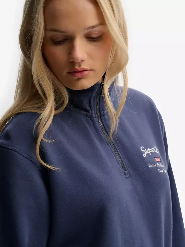 Спортивная толстовка Athletic Essentials с графическим принтом и застежкой-молнией до середины груди, цвет Mariner Navy Superdry — фото 4