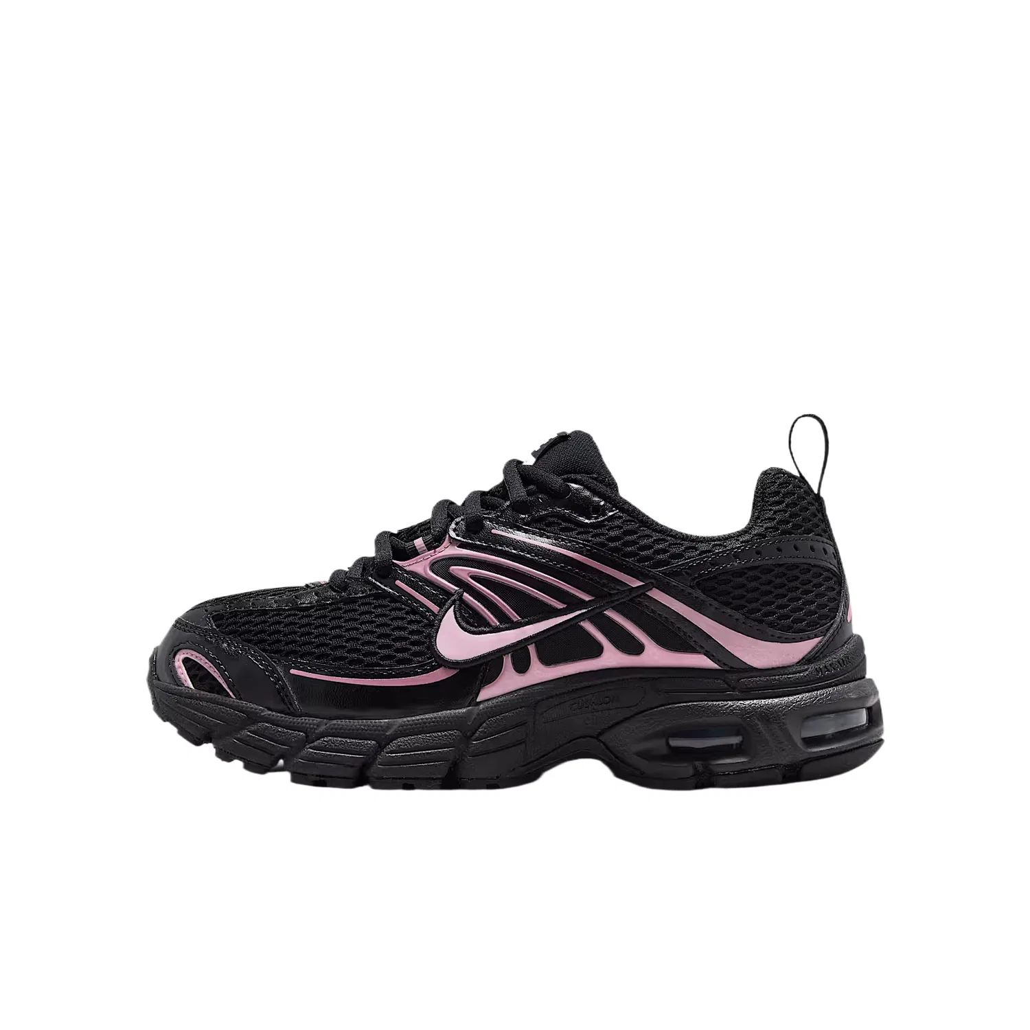 Кроссовки беговые Air Max Moto 2K Textile, Synthetic Leather Support Rebound Breathable Low top Kids' Nike, Black/Rise Pink/Foam Pink