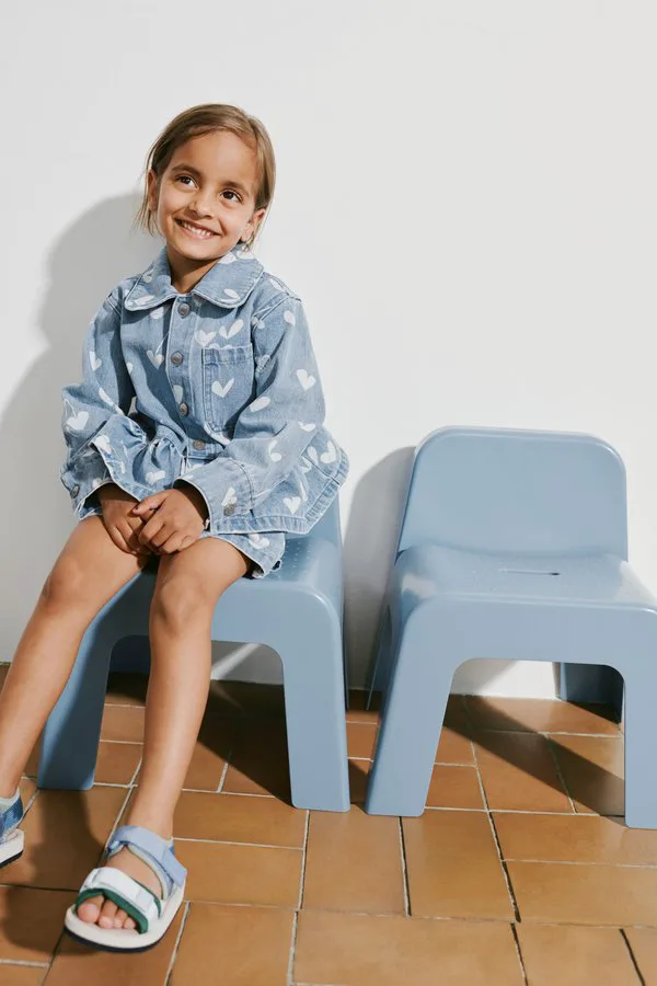Джинсовая куртка kenza с принтом Liewood, Sweethearts/Light Blue Denim