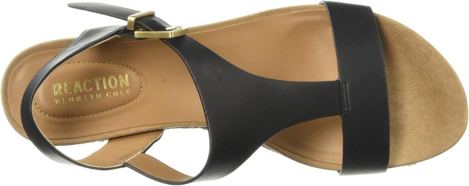 Сандалии Kenneth Cole Reaction Card Wedge, цвет Black Smooth — фото 2