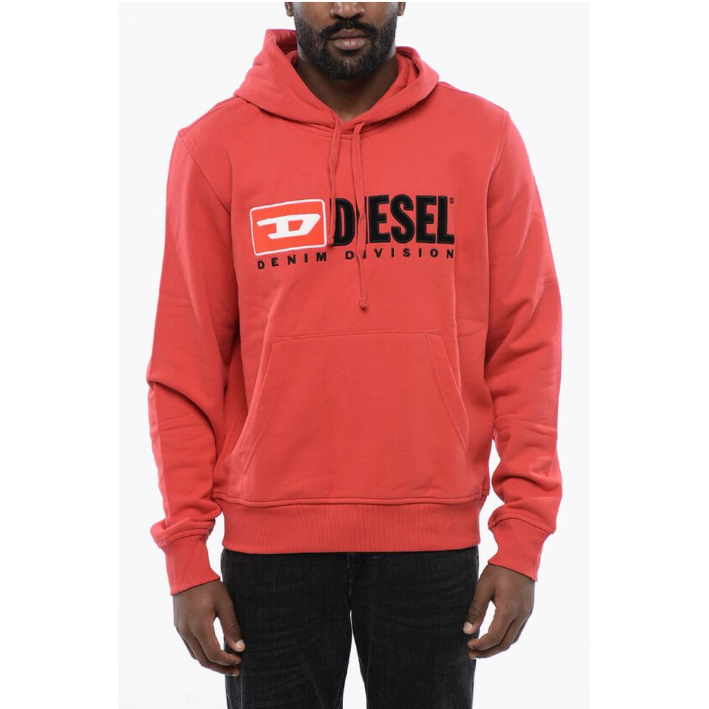 

Толстовка S-GINN-HOOD-DIV с вышитым логотипом, однотонная Diesel, Red