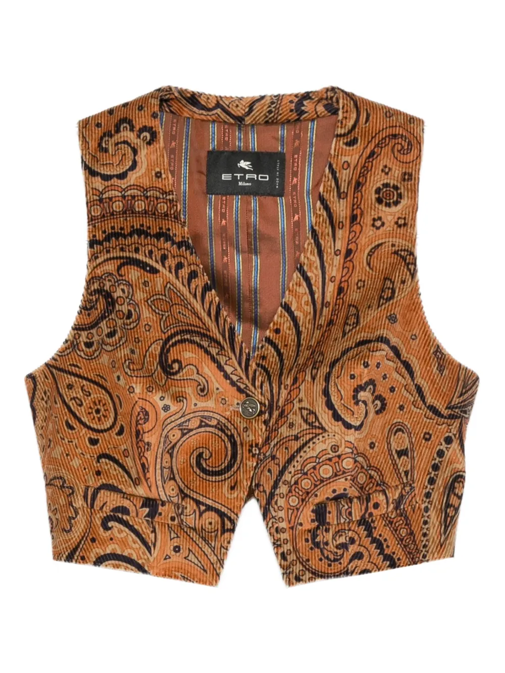 

Жилет с узором пейсли ETRO, коричневый