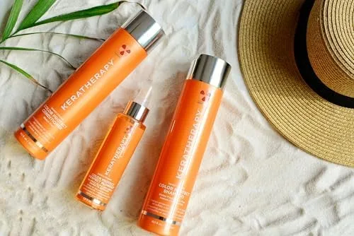 KERATHERAPY Keratin Infused Color Protect Conditioner, 1000 мл, без глютена, с технологией Kerabond, маслом красной малины и омега-3 и 6 — фото 3
