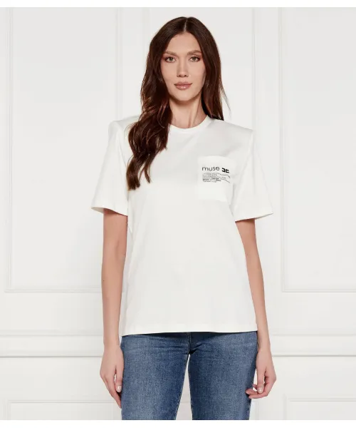 

Футболка Slim fit Elisabetta Franchi, бежевый