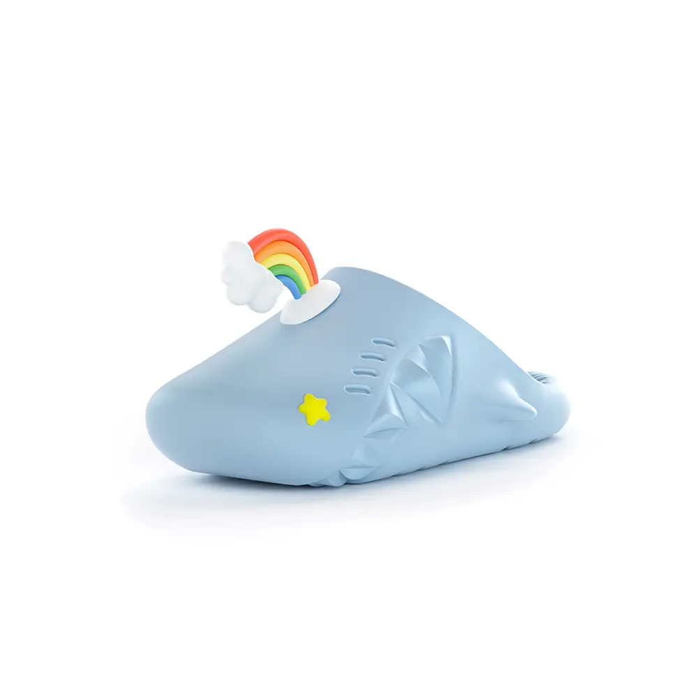 HelloSlippers Акулки Мюли Радужные Звездные Глаза, закрытые тапочки унисекс черные, цвет Black — фото 3