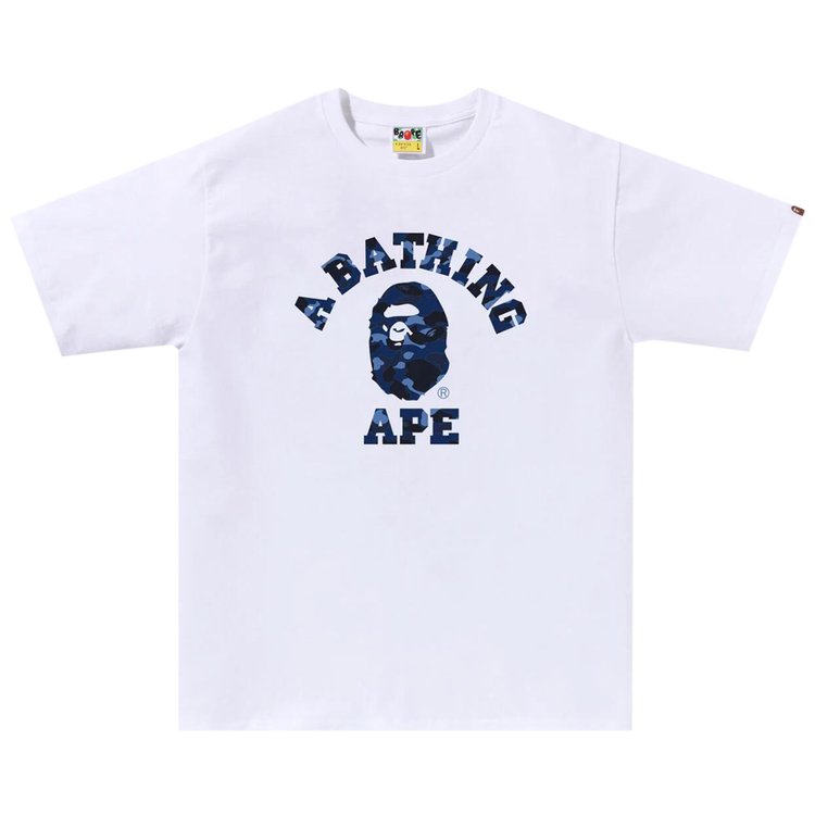 

Футболка BAPE Color Camo College 'White/Navy', белый