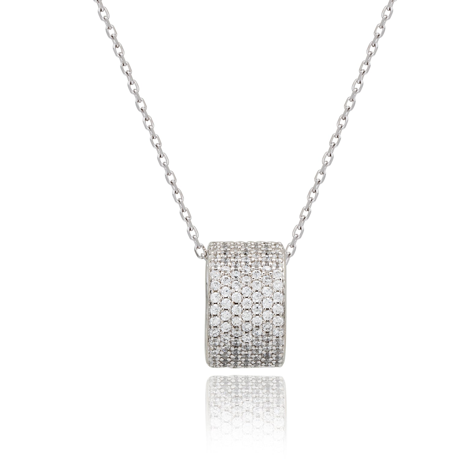 

Ожерелье с подвеской «Вечность» от Suzy Levian из белого стерлингового серебра с белыми кубическими цирконами Suzy Levian, белый