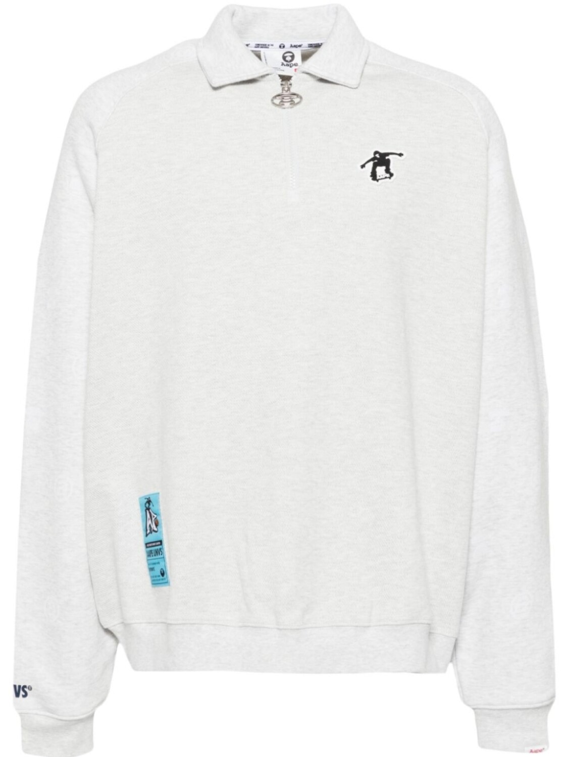 

Толстовка с воротником на молнии AAPE BY *A BATHING APE, серый
