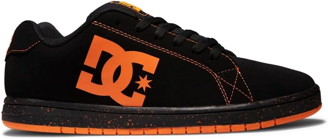 Мужские кроссовки DC Shoes - кожаные кроссовки, Black / Orange — фото 3