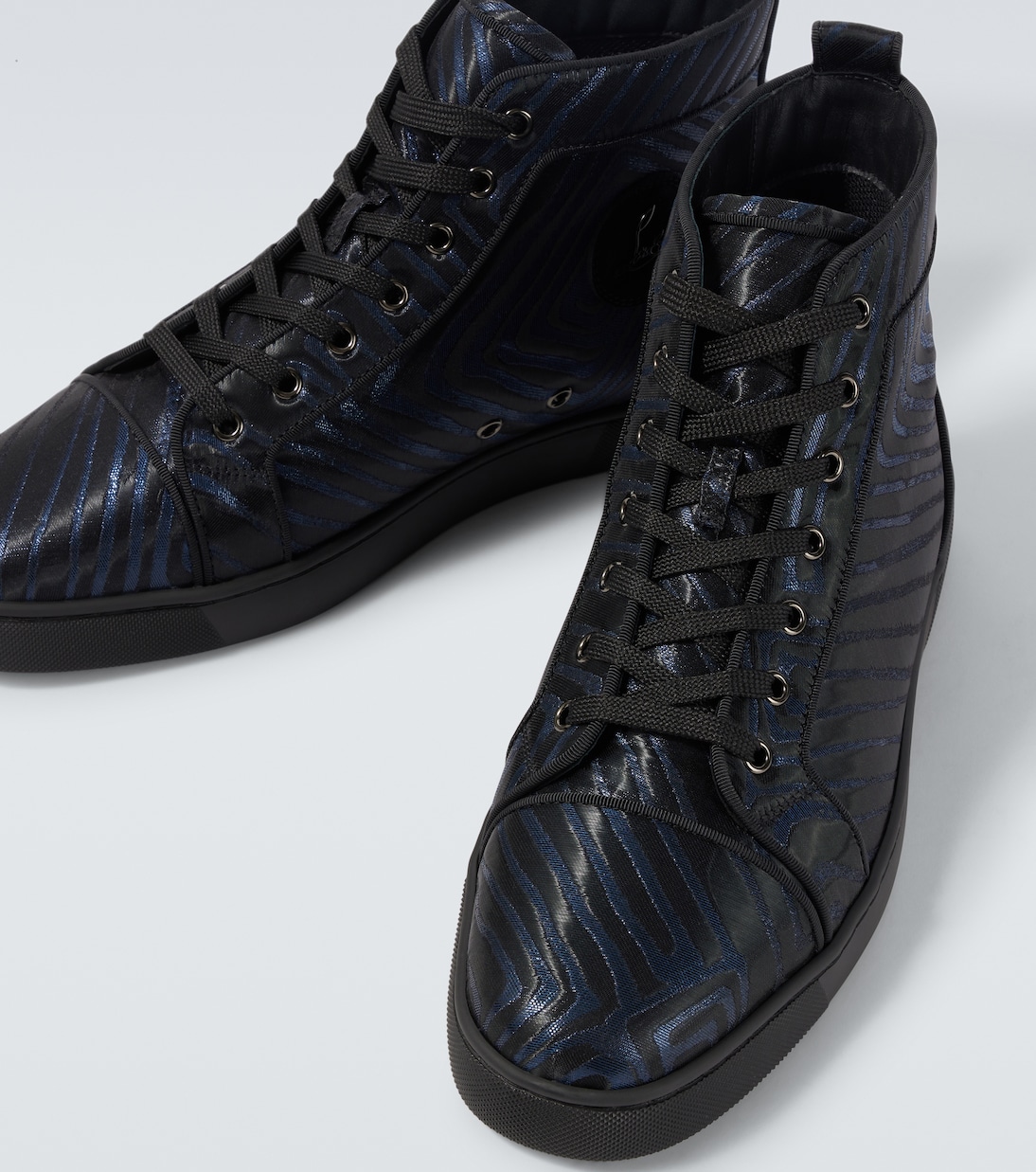 Лоферы Louis на высокой подошве Christian Louboutin, Black-Navy — фото 3