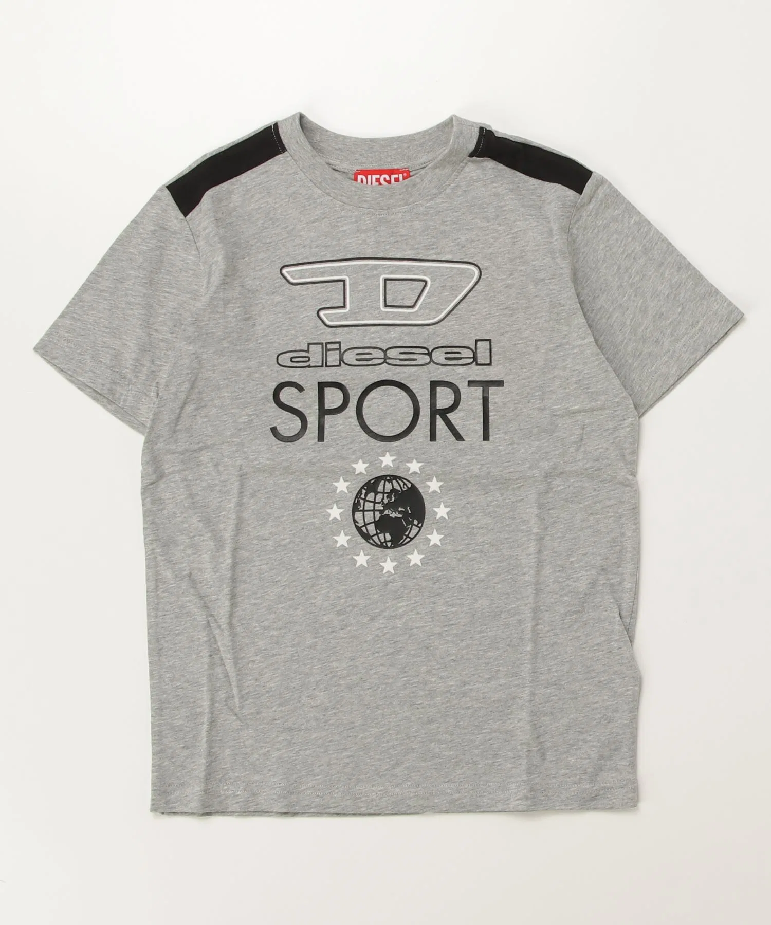 Детская футболка с логотипом DIESEL KIDS серая