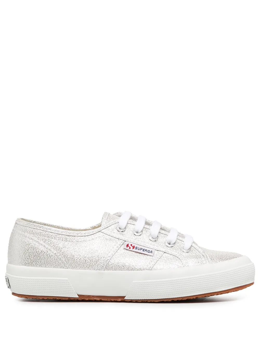 Кеды с эффектом металлик Superga, серебряный