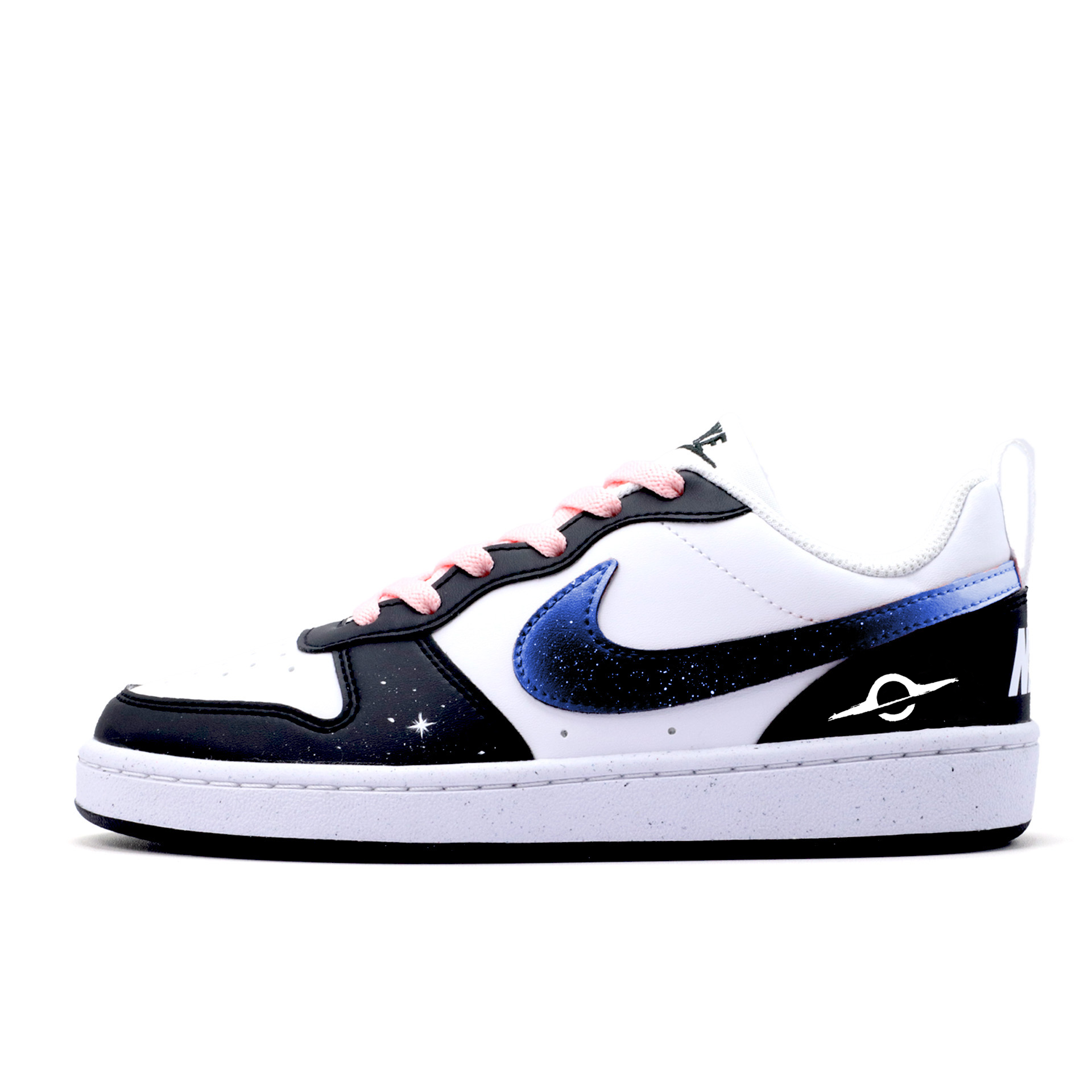 

Детские, подростковые, противоскользящие, износостойкие, низкие кроссовки для скейтбординга Court Borough Nike, черный/синий