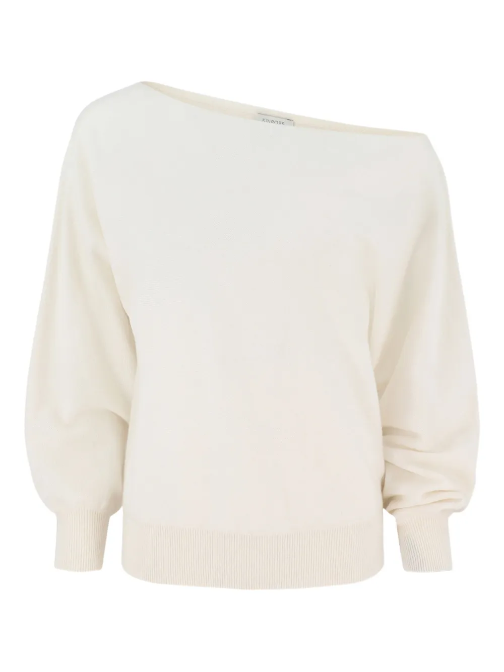 

Свитер «летучая мышь» с открытыми плечами Kinross Cashmere, нейтральный