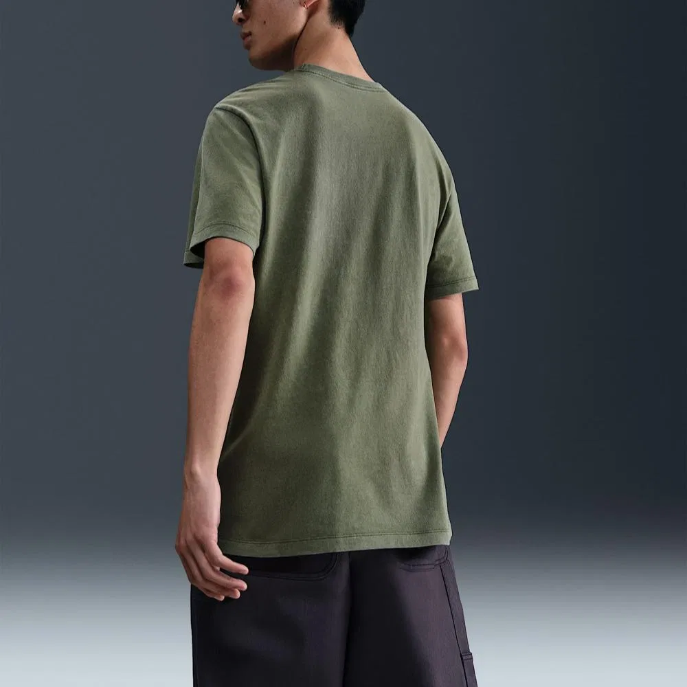 Футболка мужская оливково-зеленая с круглым вырезом Moderate Nike, Olive Green — фото 4