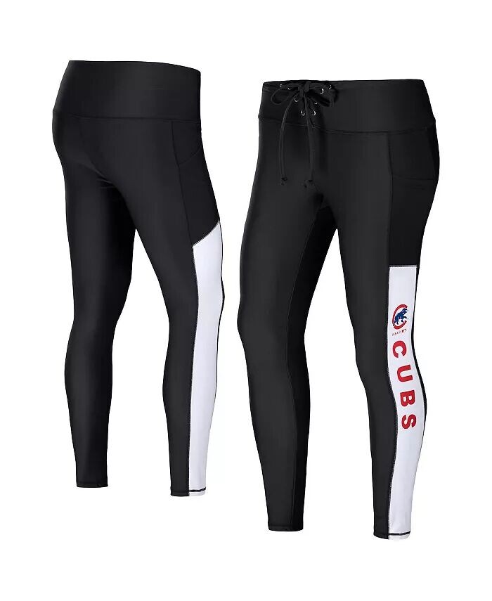 

Женские черные леггинсы Chicago Cubs Wear By Erin Andrews