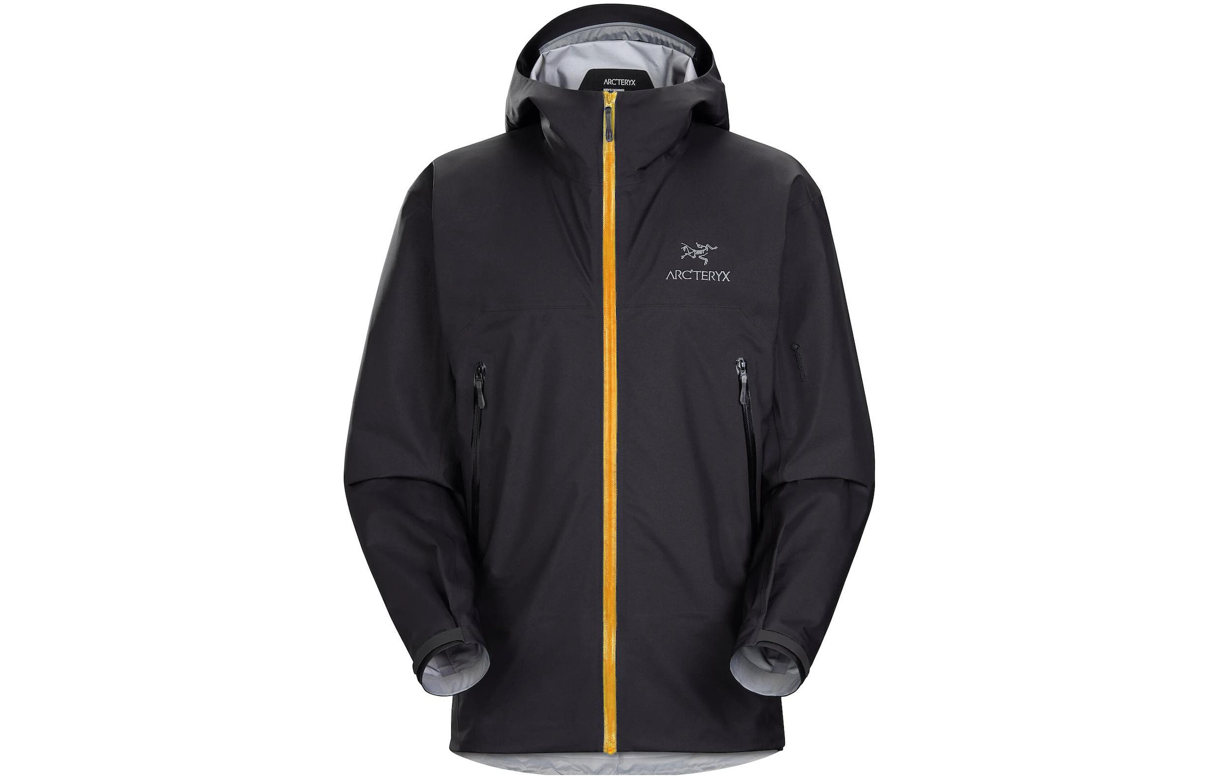Arcteryx Ветровка мужская для походов на открытом воздухе водонепроницаемая ветрозащитная дышащая, Black-Concrete Gray — фото 4