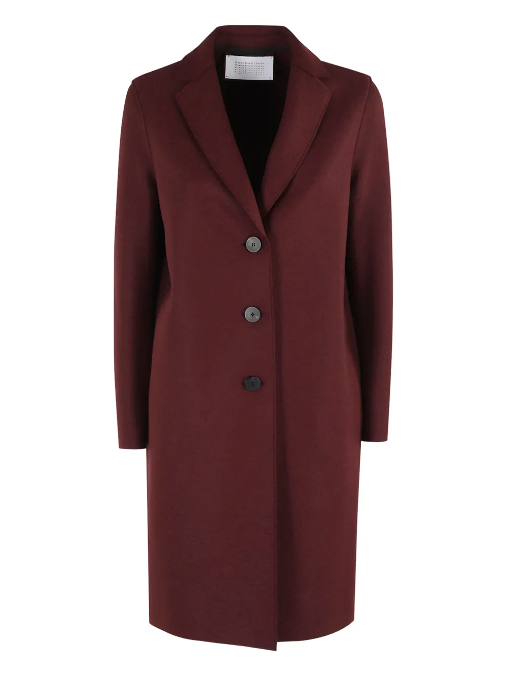 

Однобортное пальто из чистой шерсти Harris Wharf London, красный