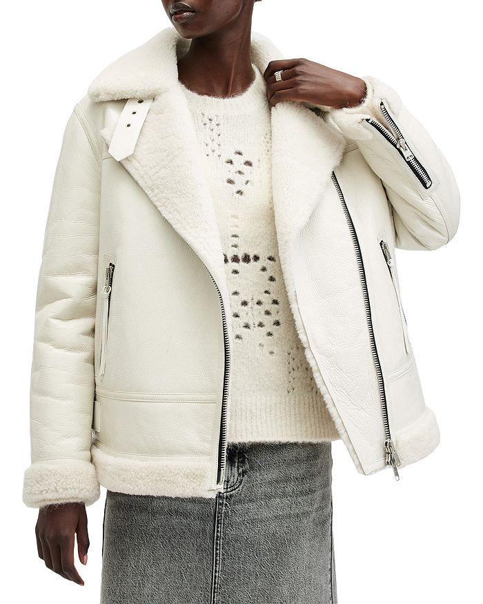 

Куртка из овчины Sola ALLSAINTS, белый