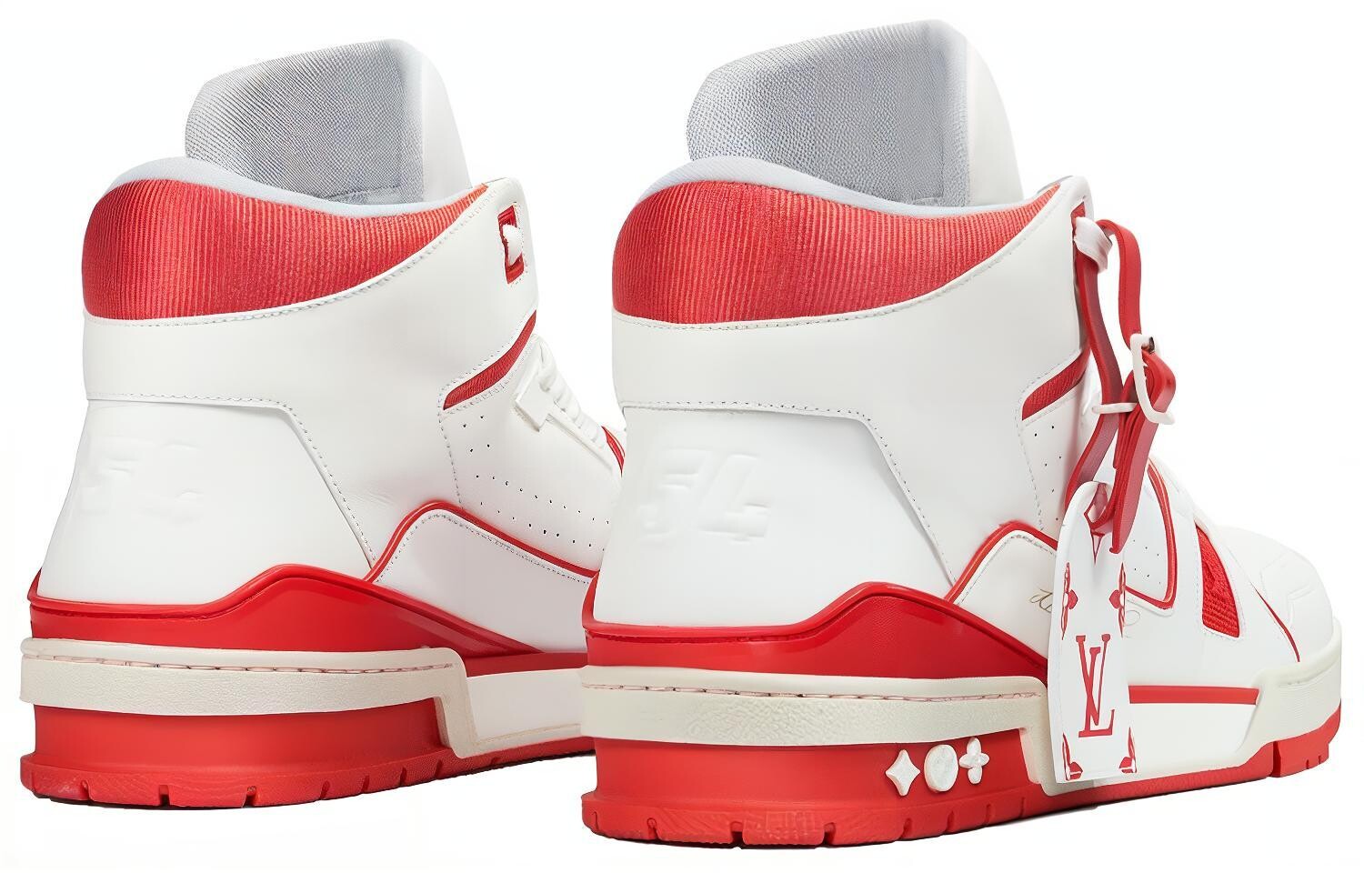Кроссовки LV Trainer Mid White Red Louis Vuitton — фото 4