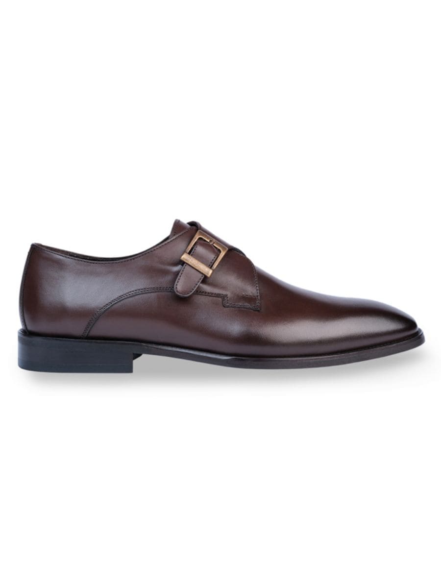 

Кожаные туфли-монки Kyrenia с ремешком Vellapais, цвет Dark Brown