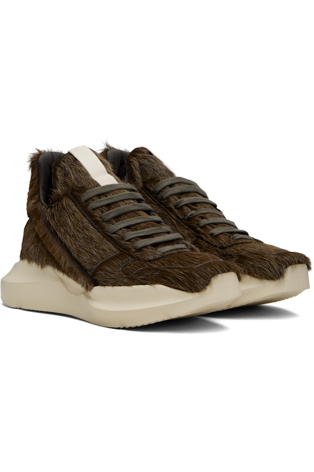 Rick Owens Коричневые кроссовки Concordians Geth Runner — фото 4