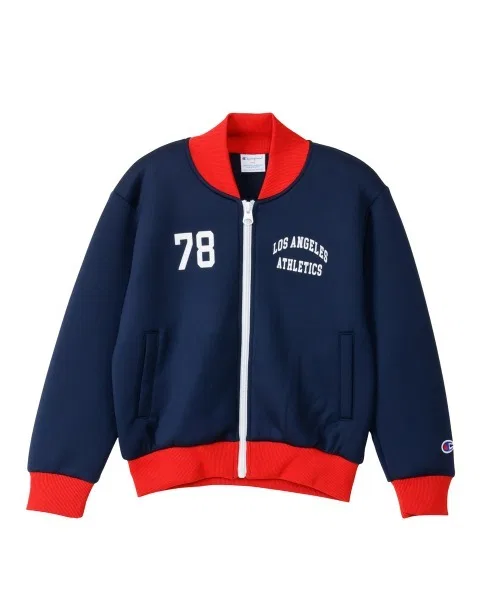 Детская куртка Champion ZIP JACKET из полиэстера, тёмно-синяя