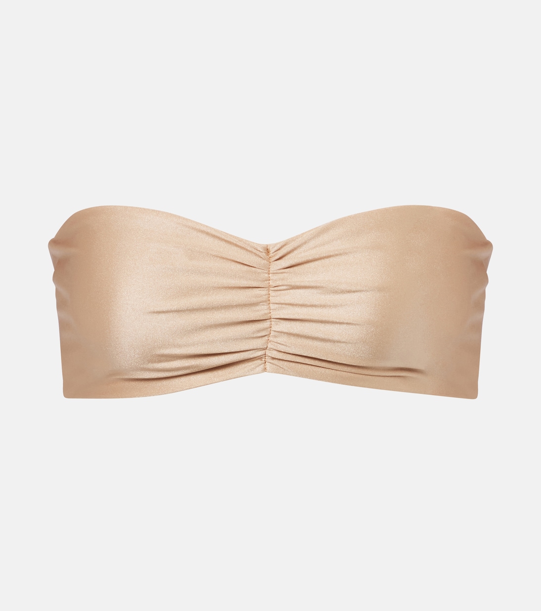

Топ бикини с защипами Ava Jade Swim, Beige Sheen