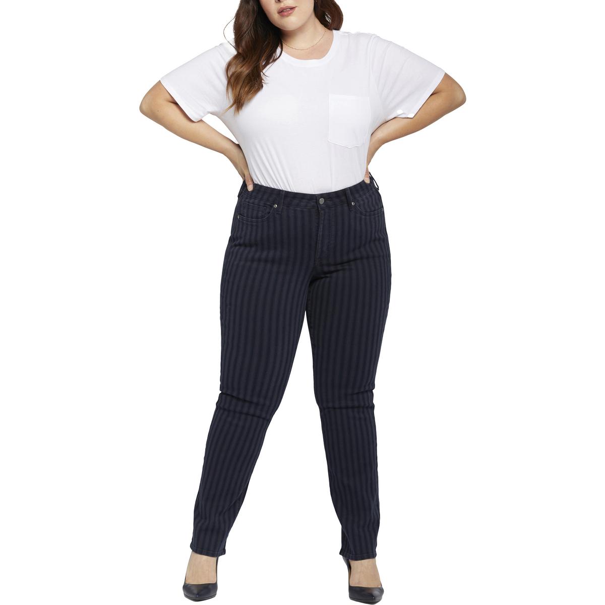 

Женские джинсы Marilyn с полосками, прямые по крою NYDJ, Tahoe Stripe