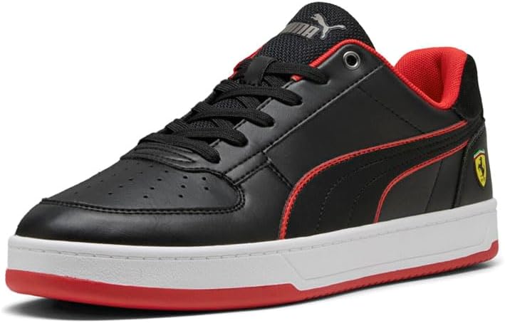 Мужские кроссовки PUMA Scuderia Ferrari X Caven 2.0 с шнуровкой для повседневной носки - черные — фото 2
