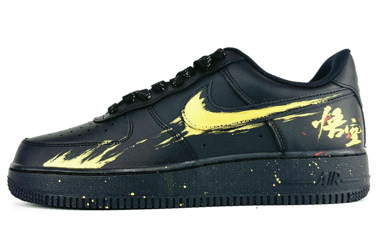 

Кроссовки Air Force 1 для скейтборда унисекс с низким верхом, золотистые Nike, черный
