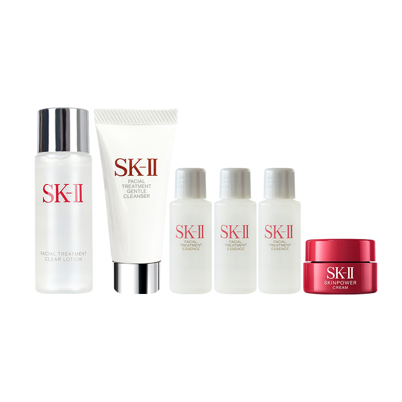 SK II Classic Clear Lotion Fairy Water Serums Lotion Sample Skincare Set для подтяжки, увлажнения и контроля жирности SK-II, clear cream 30ml + cleansing 20g + cream 2.5g + fairy water 10ml*3+ mask — фото 2