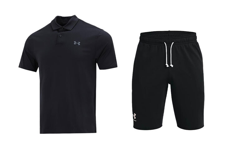 

Повседневный спортивный мужской спортивный костюм черный Under Armour, черный