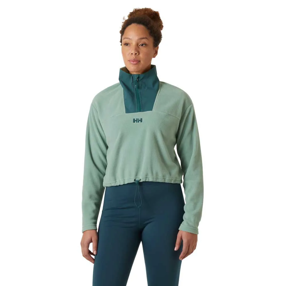 

Флис Helly Hansen Daybreaker Cropped half zip, зеленый